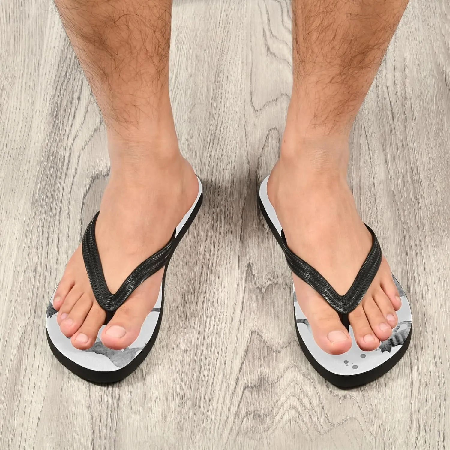 Poeticcity Flip Sandal Men Women Flip Flops for Hotel Spa Home Slippers Bedroom Travel S-XXL