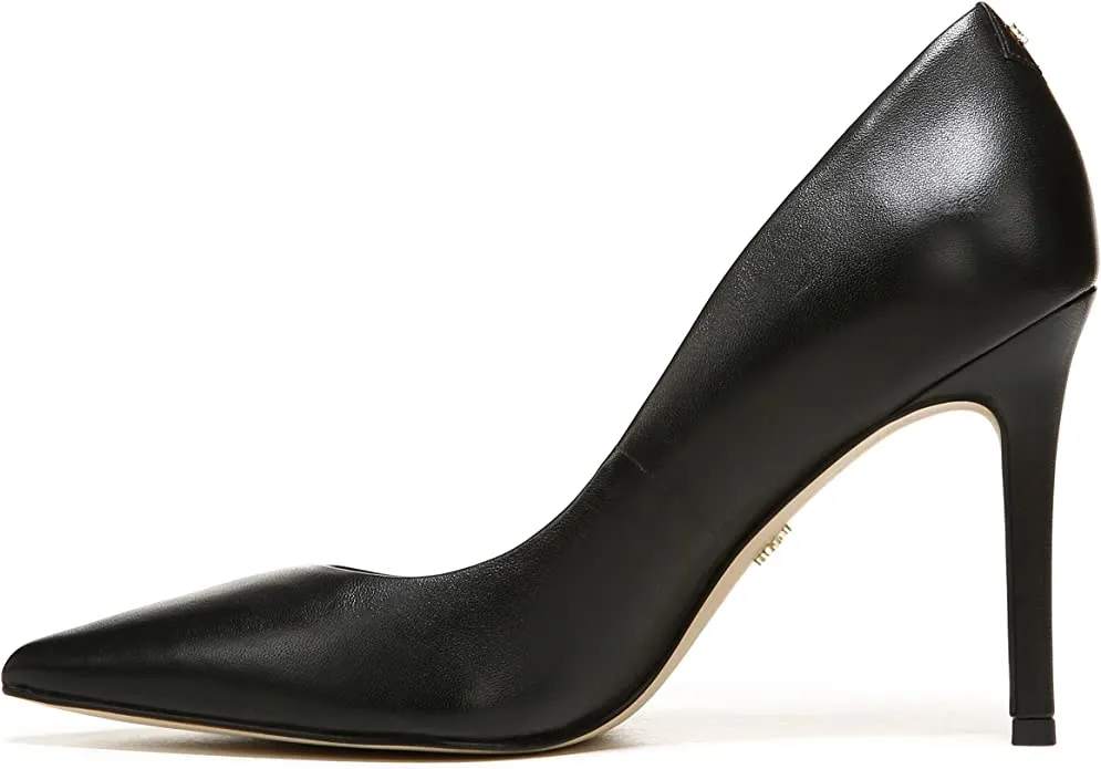 Pointed On Fashion Hazel Pumps Heel Edelman Slip Black Door-to-door Sustainable Stiletto Leather Sam Toe