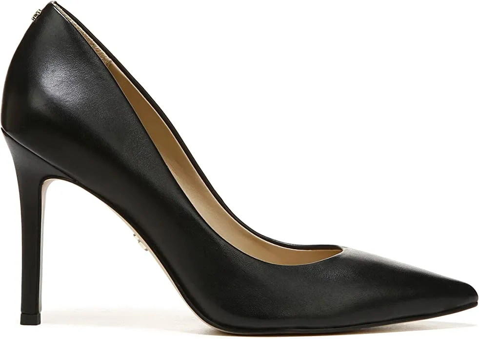 Pointed On Fashion Hazel Pumps Heel Edelman Slip Black Door-to-door Sustainable Stiletto Leather Sam Toe