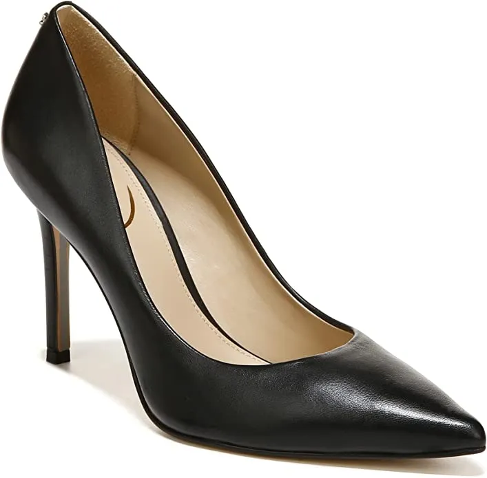 Pointed On Fashion Hazel Pumps Heel Edelman Slip Black Door-to-door Sustainable Stiletto Leather Sam Toe