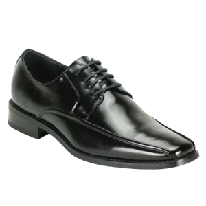 Polished Black Leather Derby Shoes