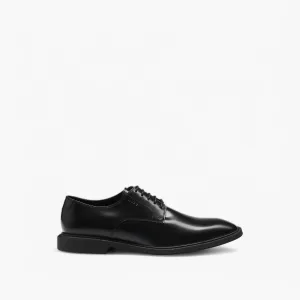 Polished-Leather Derby Shoes With Logo Detail
