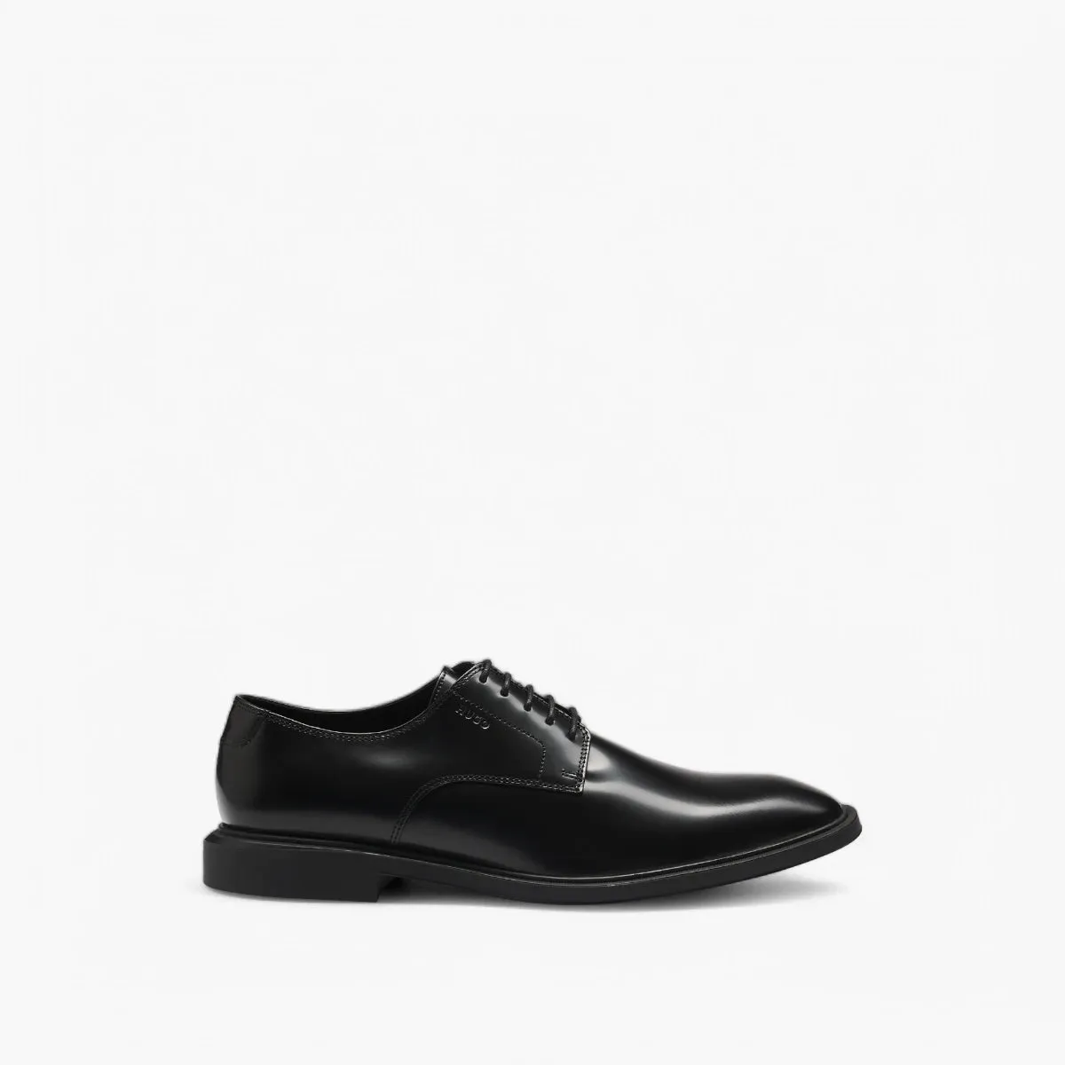 Polished-Leather Derby Shoes With Logo Detail