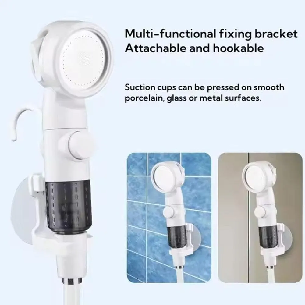 Portable Camping Shower Pump,Outdoor Camp Shower Pump with Portable Bucket,Upgrade Rechargeable Electric Shower Pump with Intelligent Multiple Spray Modes,for Camping,Hiking,Pet Cleaning