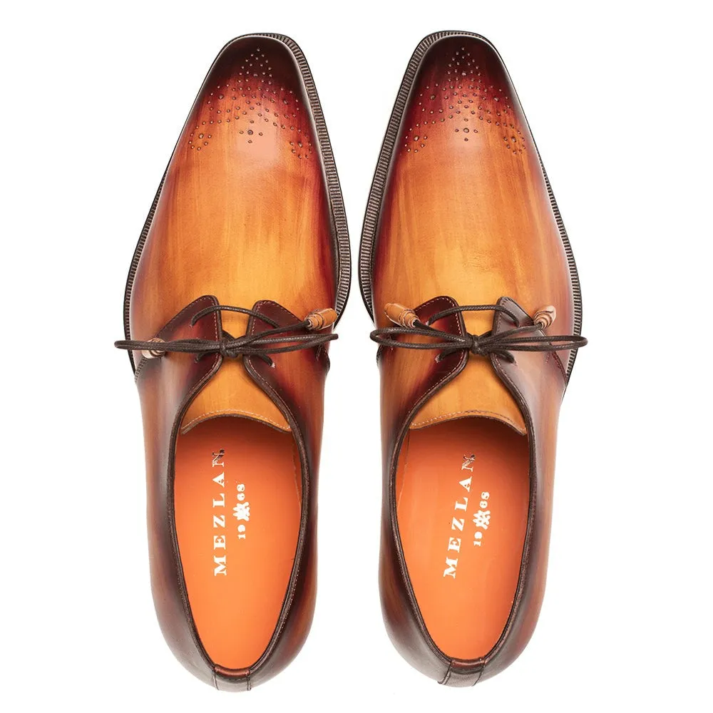 Principe 20842 Men's Shoes Tan & Rust Principe Patina Leather Derby (MZ3643)