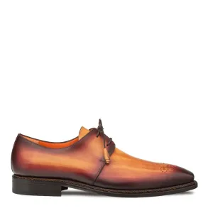Principe 20842 Men's Shoes Tan & Rust Principe Patina Leather Derby (MZ3643)
