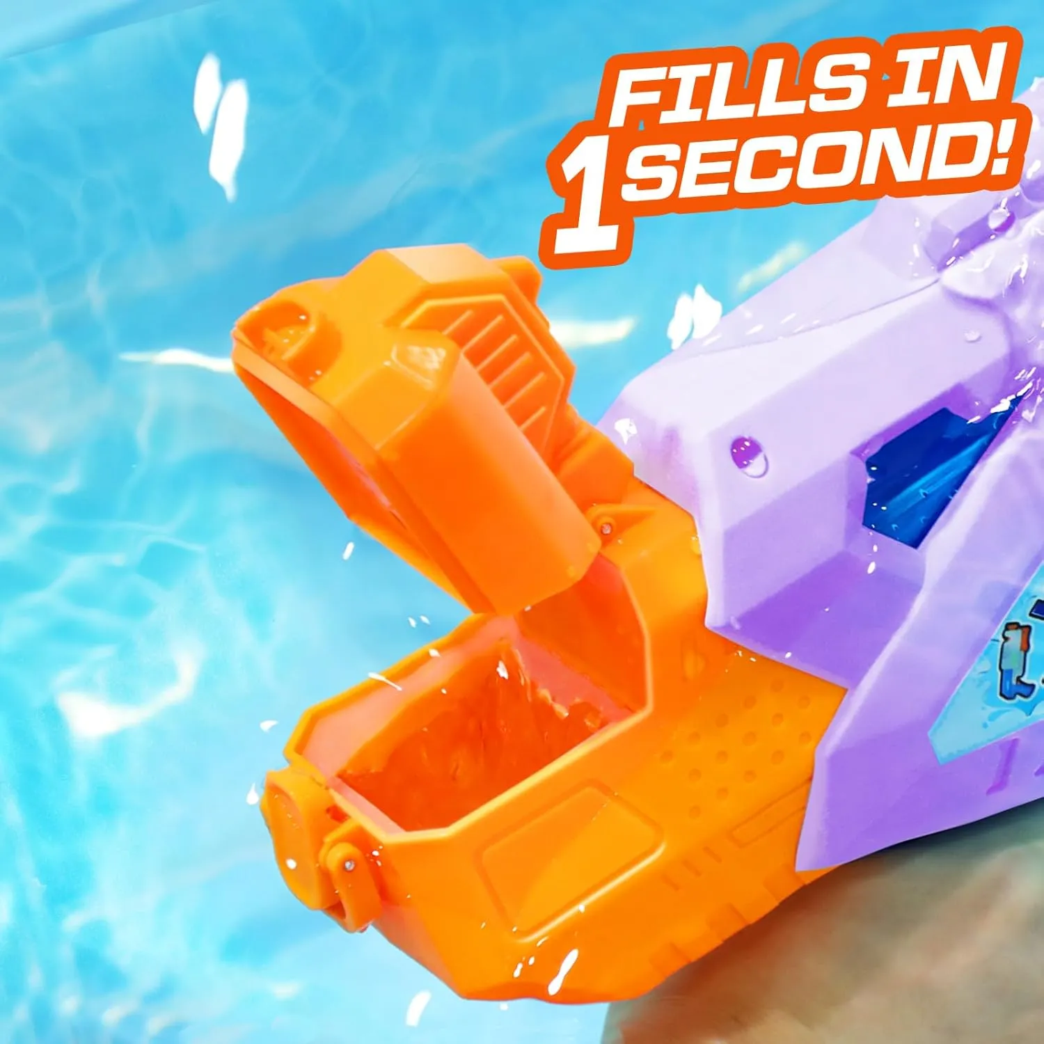 Quanquer Super Water Guns for Adults - 2 Pack Super Guns Water Soaker Blaster Squirt Toy 1200cc with Excellent Range - Gift Toys for Outdoor Swimming Pool Fighting Play (Purple Green)