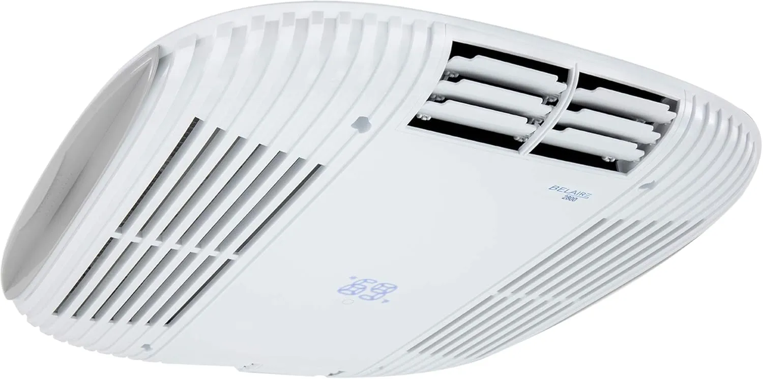 RecPro RV Air Conditioner Low Profile 9.5K Non-Ducted | Optional Heat Pump | Quiet AC | Cooling Only | RV AC Unit | Camper Air Conditioner (Do Not Include Heat Pump, White)