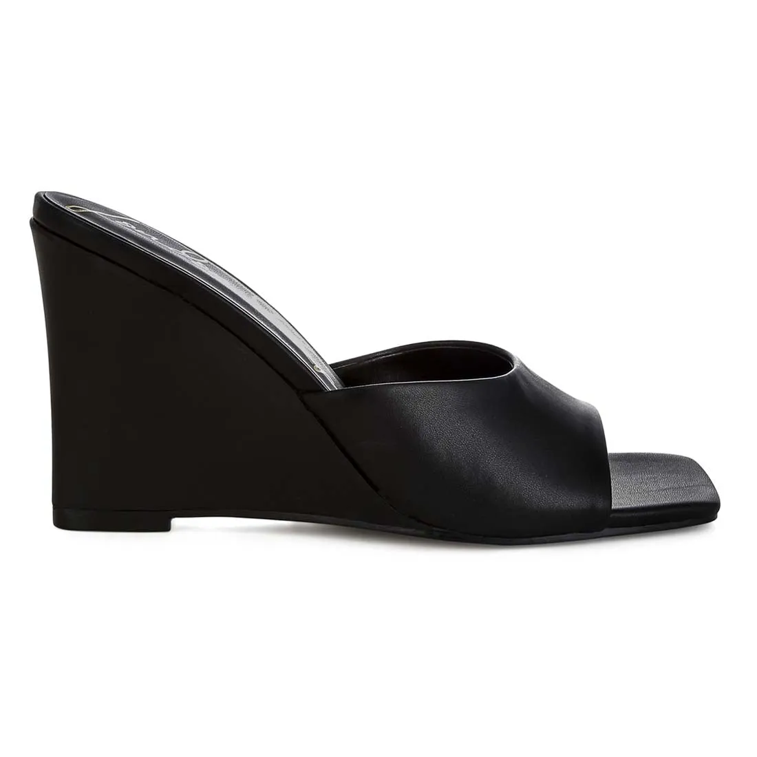 Recycled Faux Leather Wedge Sandals