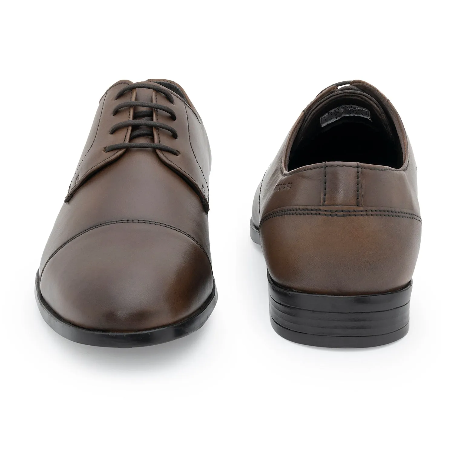 Red Tape Formal Derby Shoes for Men | Real Leather Shoes with Low-cut Pattern