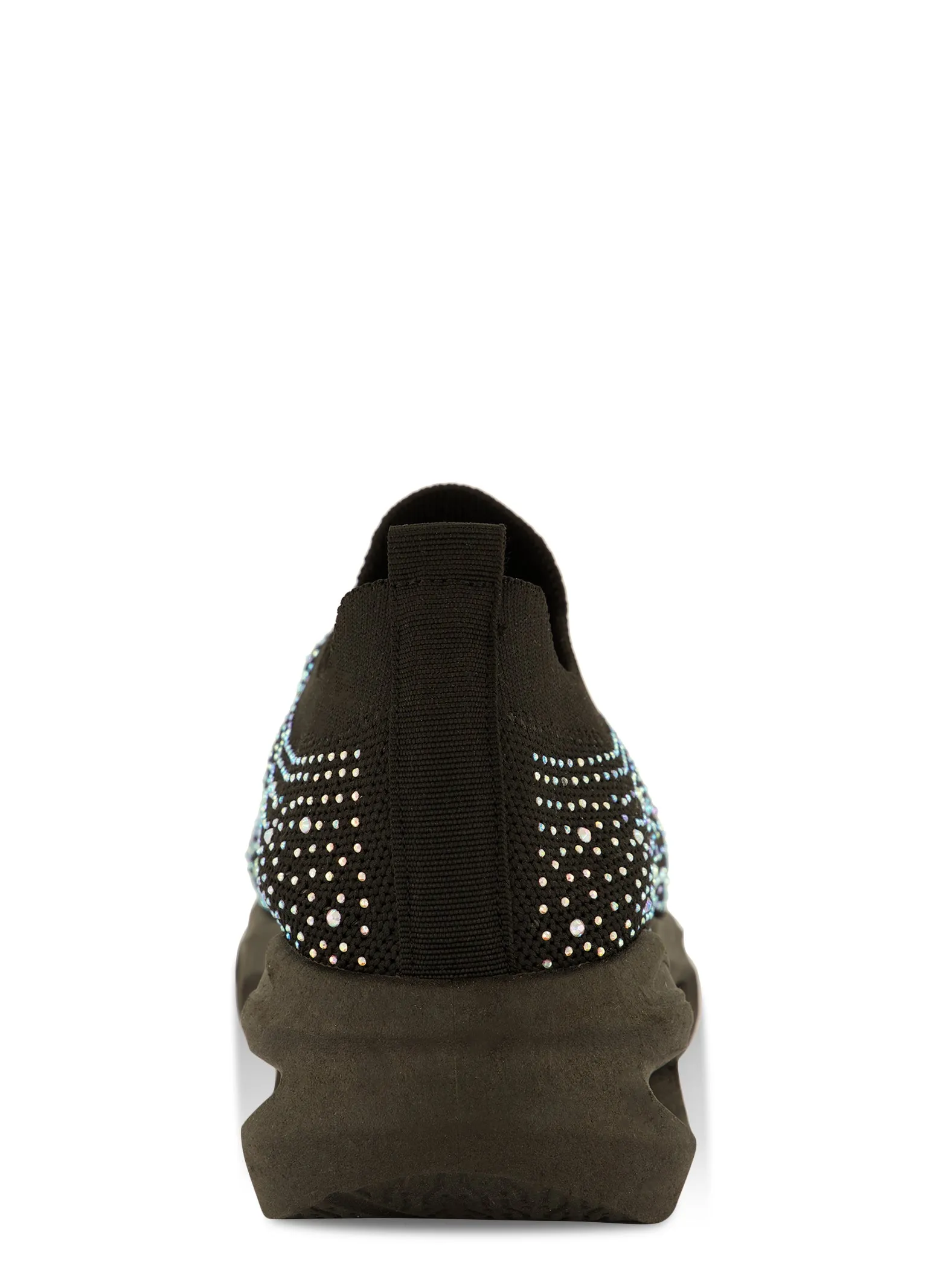 Rhinestone Cut Out Sole Slip On Sneakers