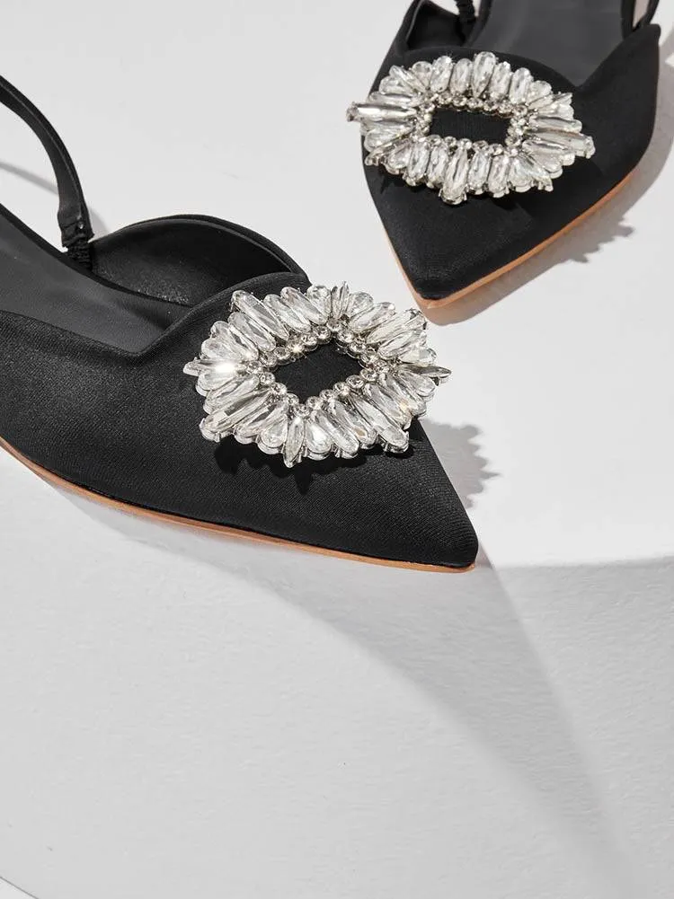 Rhinestone Wedding Pointed Toe Sandals