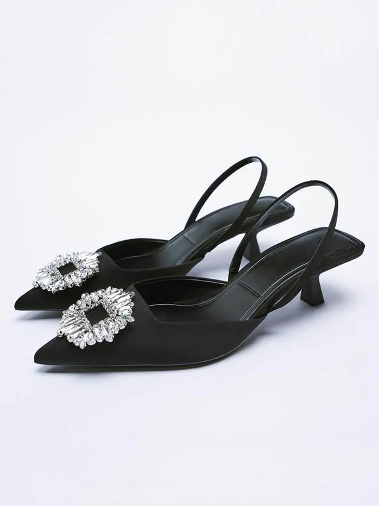 Rhinestone Wedding Pointed Toe Sandals