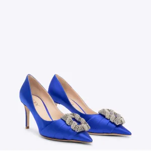 Rodo Royal Blue Satin Pumps