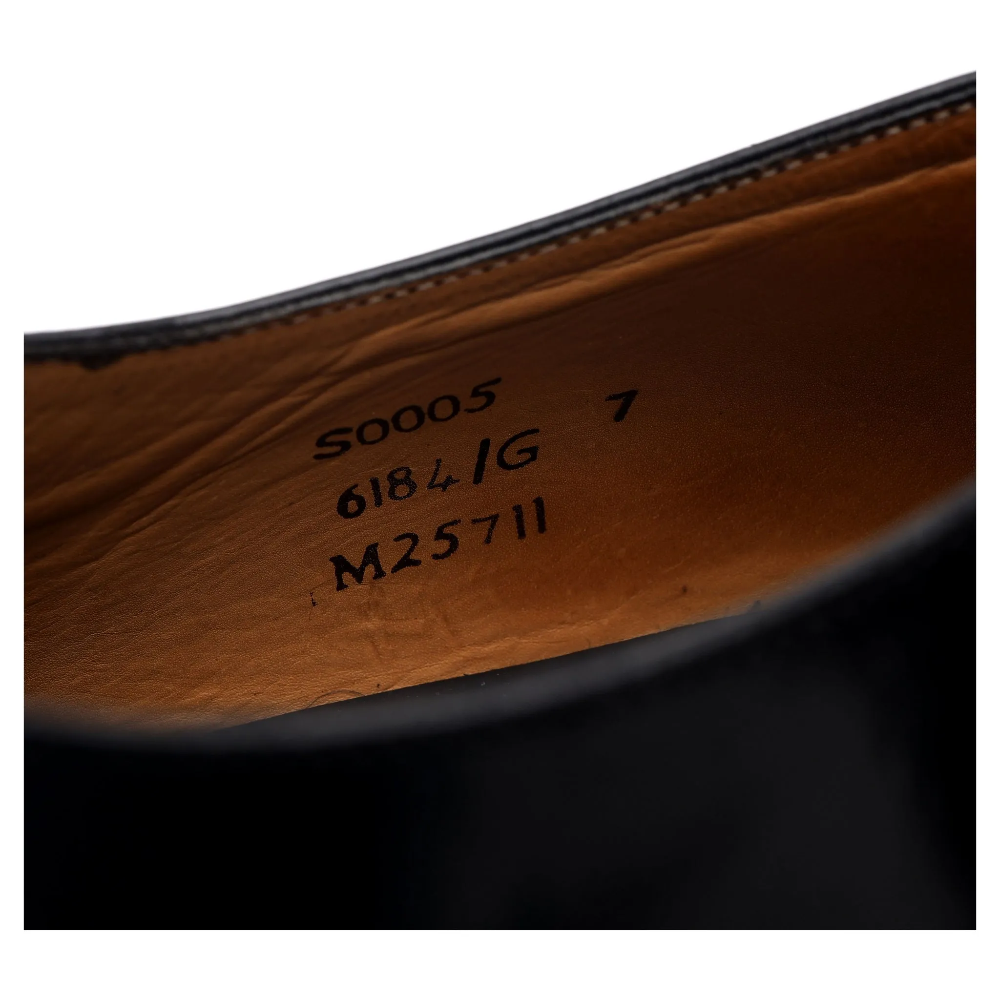 'S0005' Black Leather Derby UK 7 G
