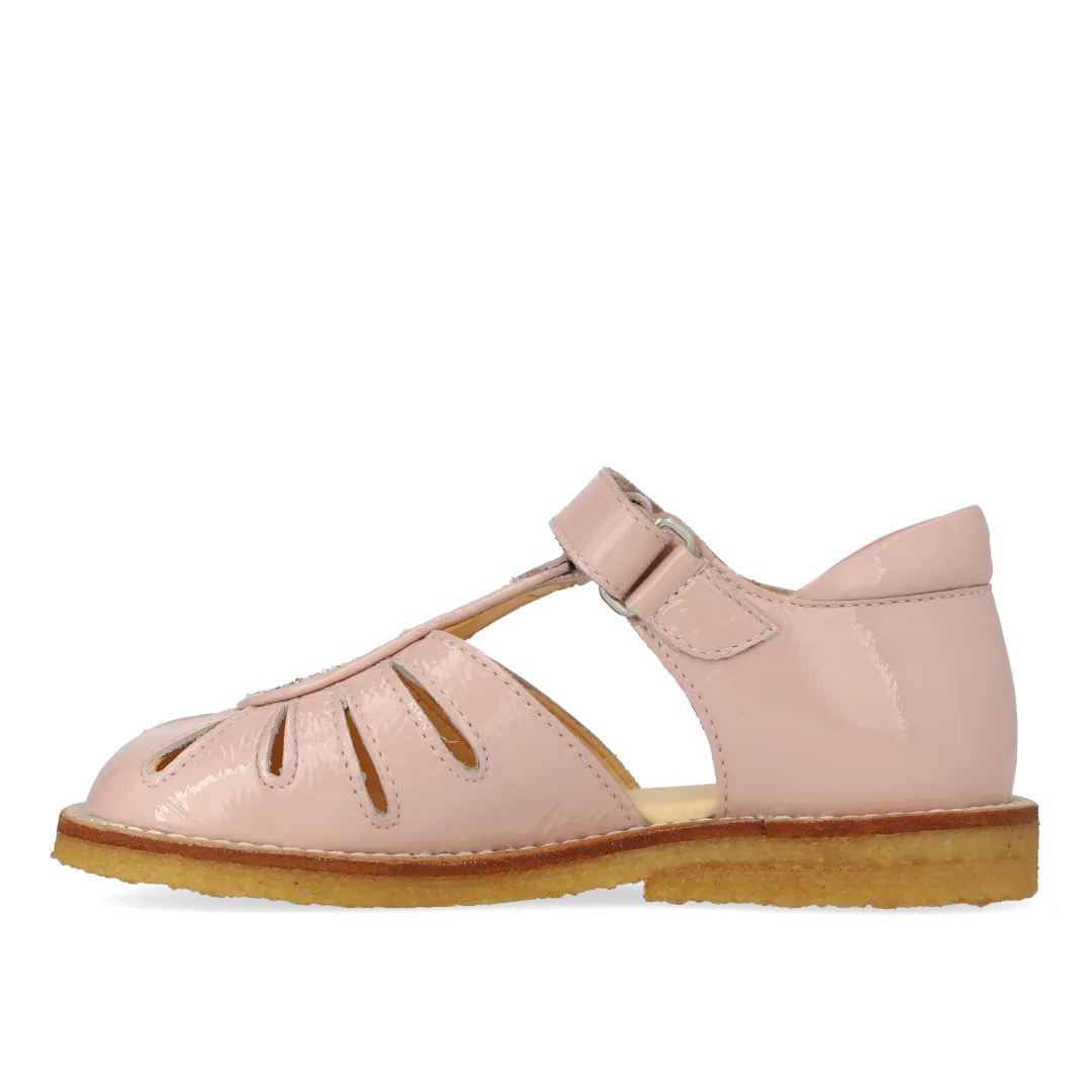 Sandal with drop detail in sparkling glitter
