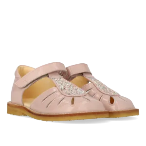 Sandal with drop detail in sparkling glitter