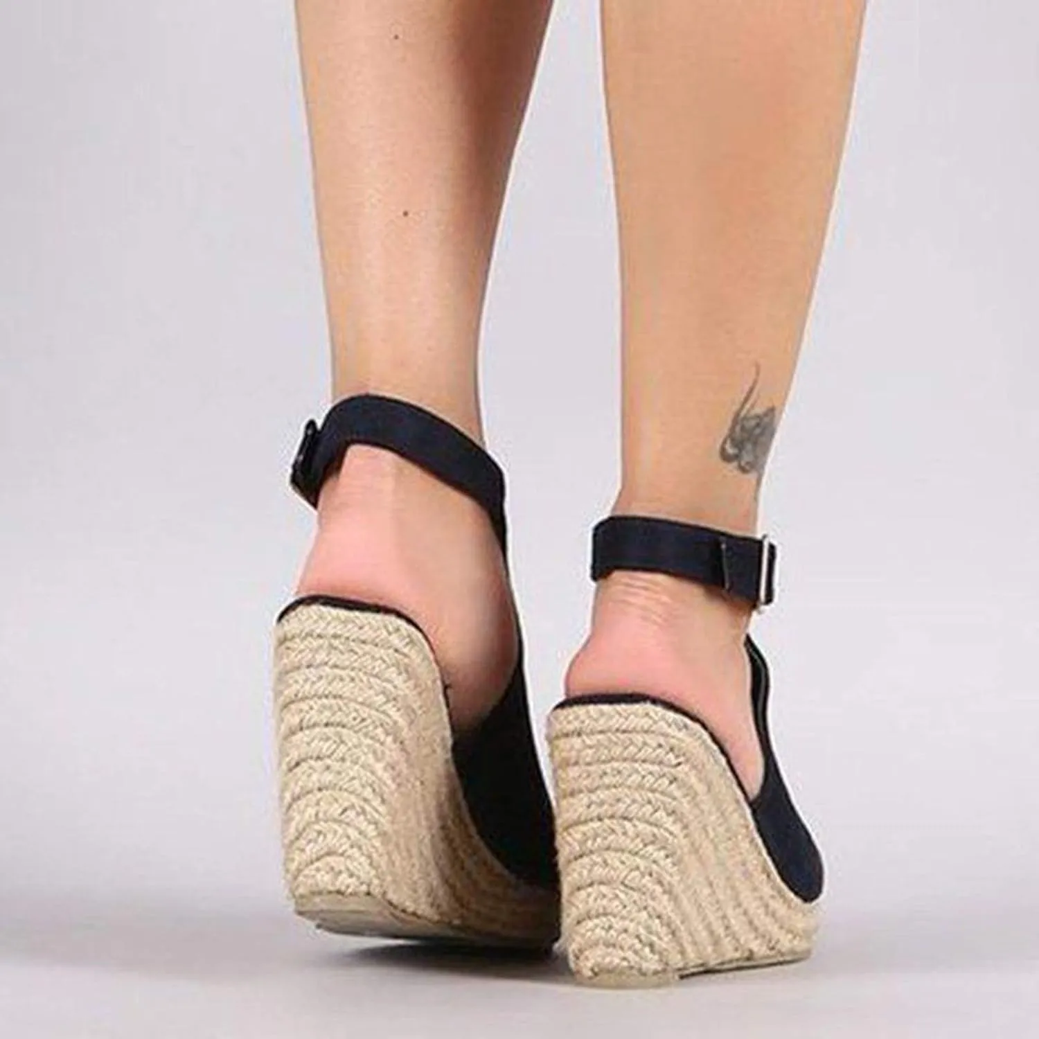 Sandalias para Mujer, Sandals for Women Suede Peep Toe Ankle Booties Cut Out Stacked Heel Ankle Boots