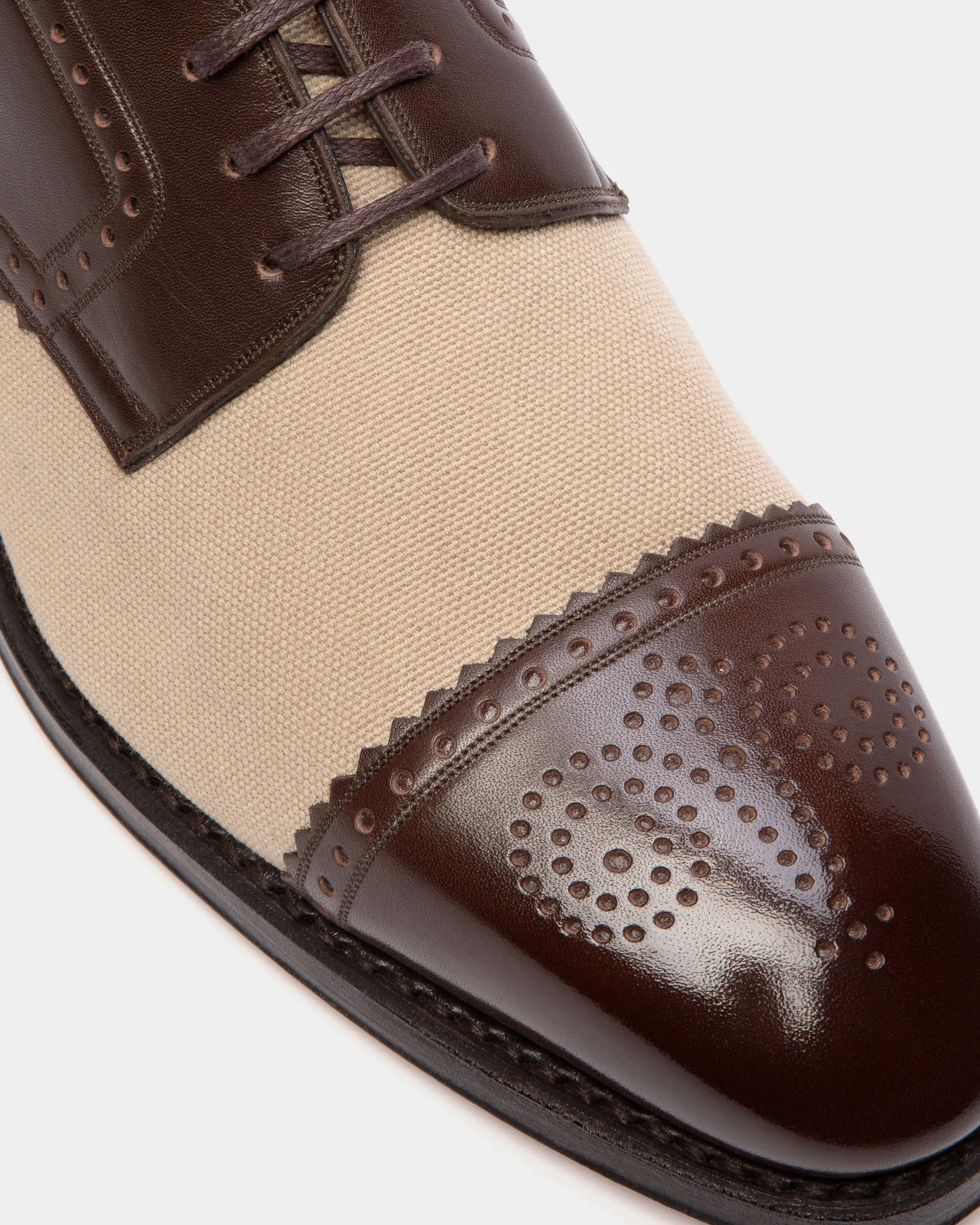 Scribe Derby in Leather and Fabric