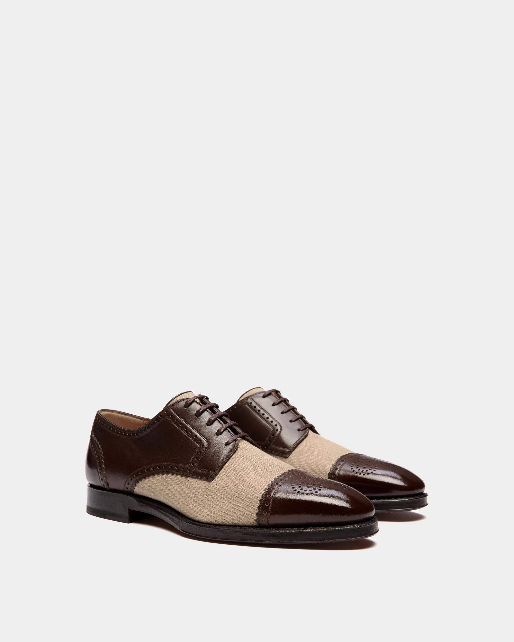 Scribe Derby in Leather and Fabric