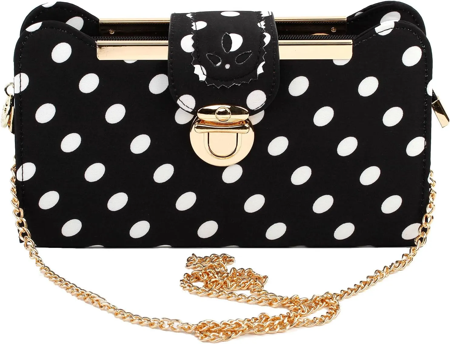 SHOW STORY Two Tone Spot Polka Dots Bow Stiletto Platform High Heel Pump,LF30406