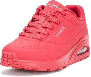 SKECHERS Women's Uno-Stand on Air Sneaker, Red/Red, 5.5
