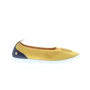 Softinos Lali LALI694SOF-005 Womens Yellow Mesh Slip On Loafer Flats Shoes