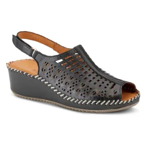Spring Step Bohemianish Sandal Black Leather (Women's)