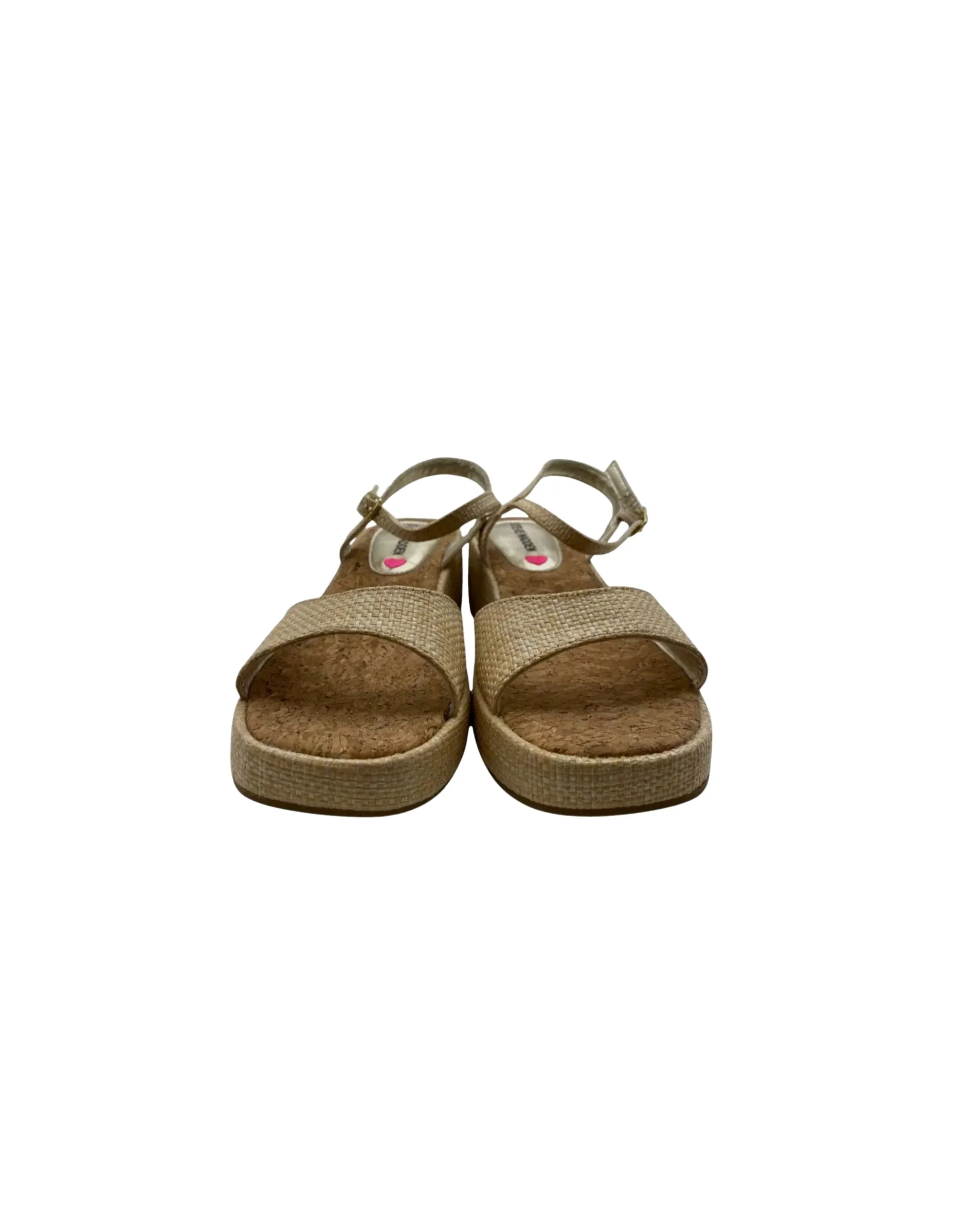 STEVE MADDEN Girls Raffia Buckle Closure Sandal