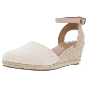 Style & Co. Womens Mailena Canvas Buckle Wedge Sandals Beige 8 Medium (B,M)