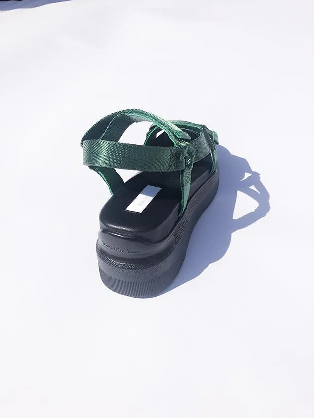 Suzanne Rae Velcro Sandal - Green
