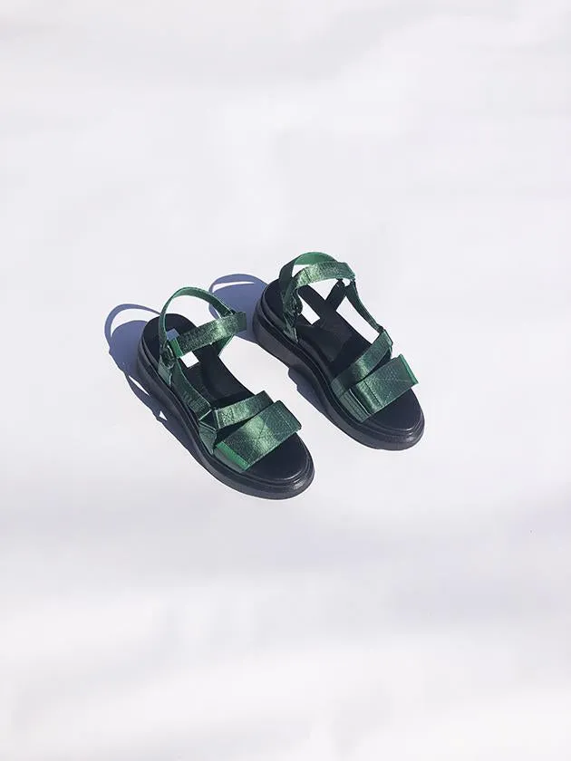 Suzanne Rae Velcro Sandal - Green