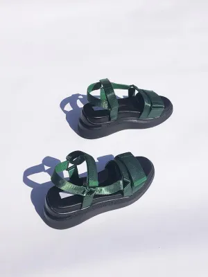 Suzanne Rae Velcro Sandal - Green