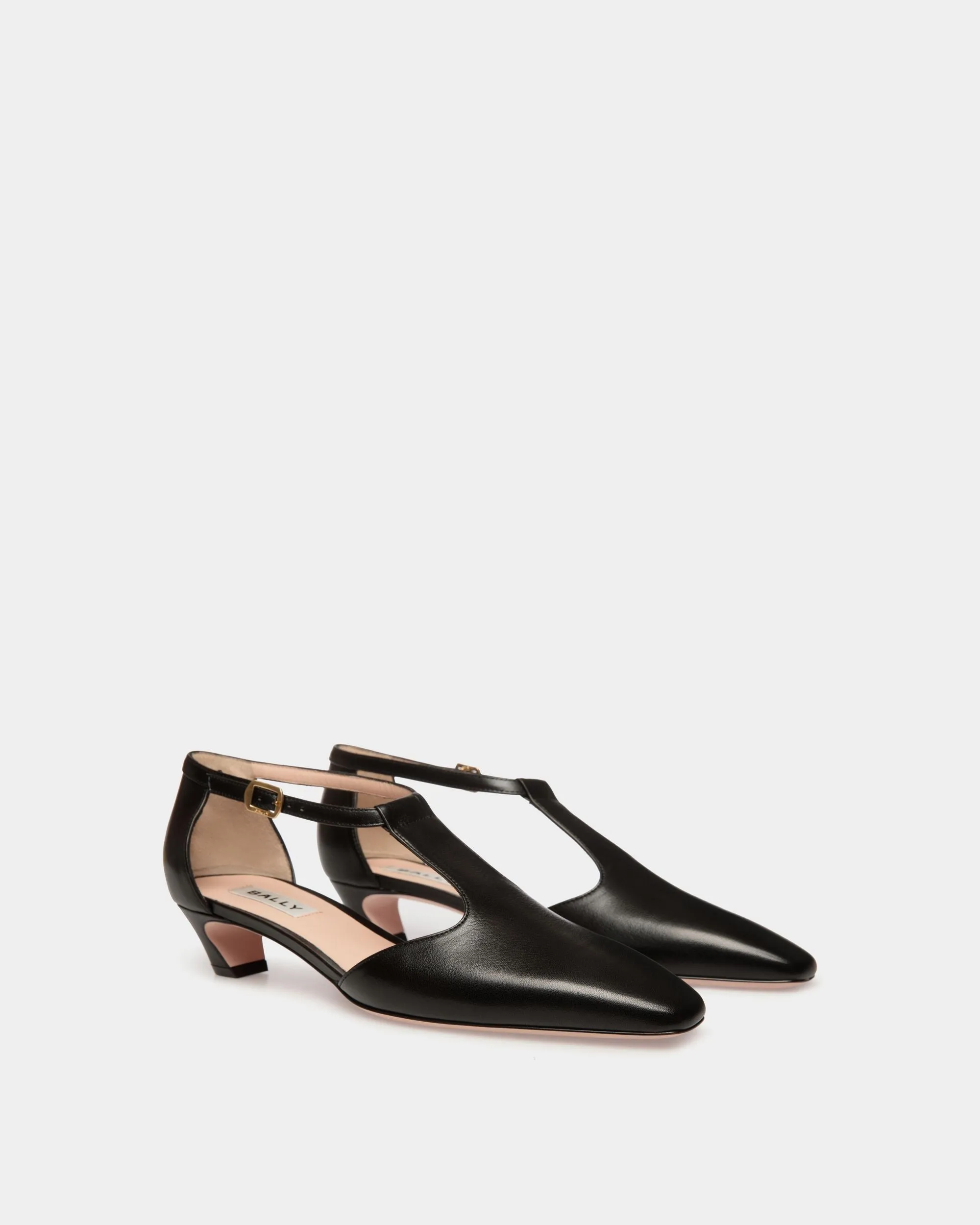 Sylt Pump in Black Leather