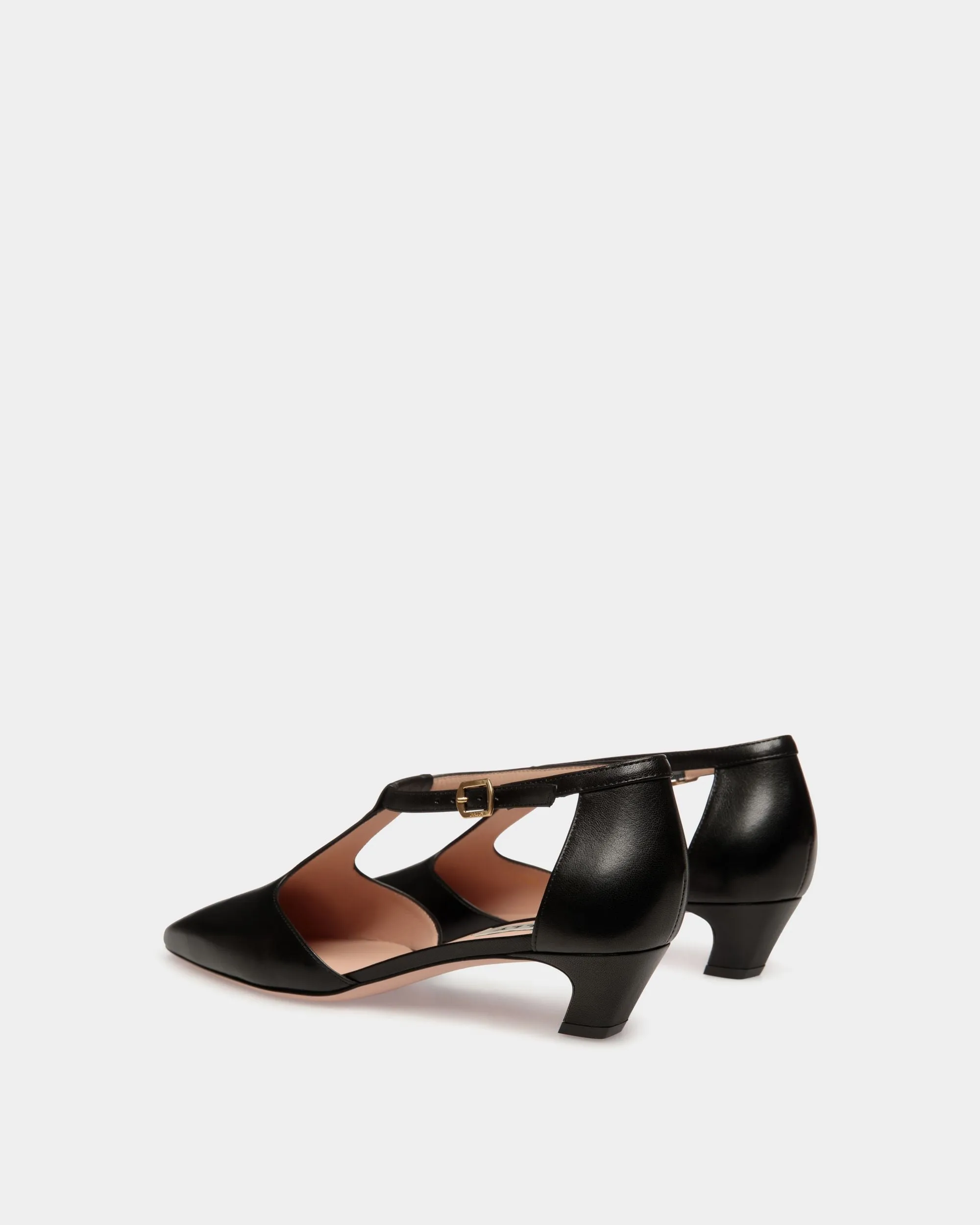 Sylt Pump in Black Leather