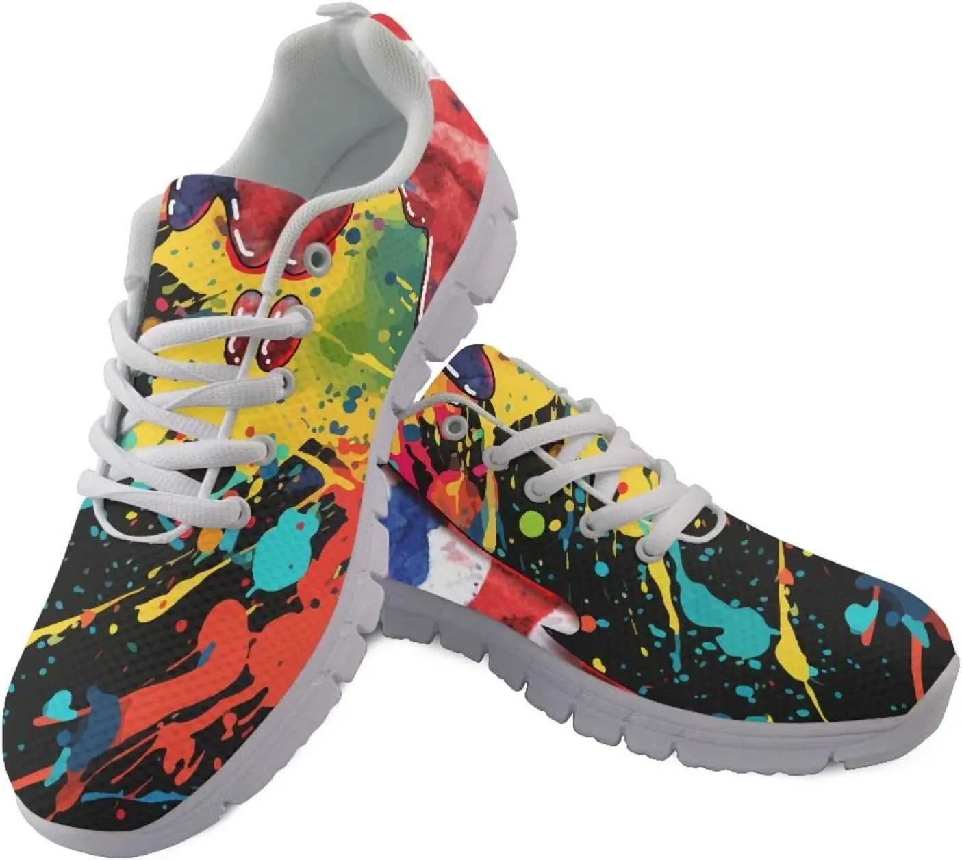 SYtrade Running Sneaker for Women Slip On Tennis Shoes Gym Sneaker White Sole