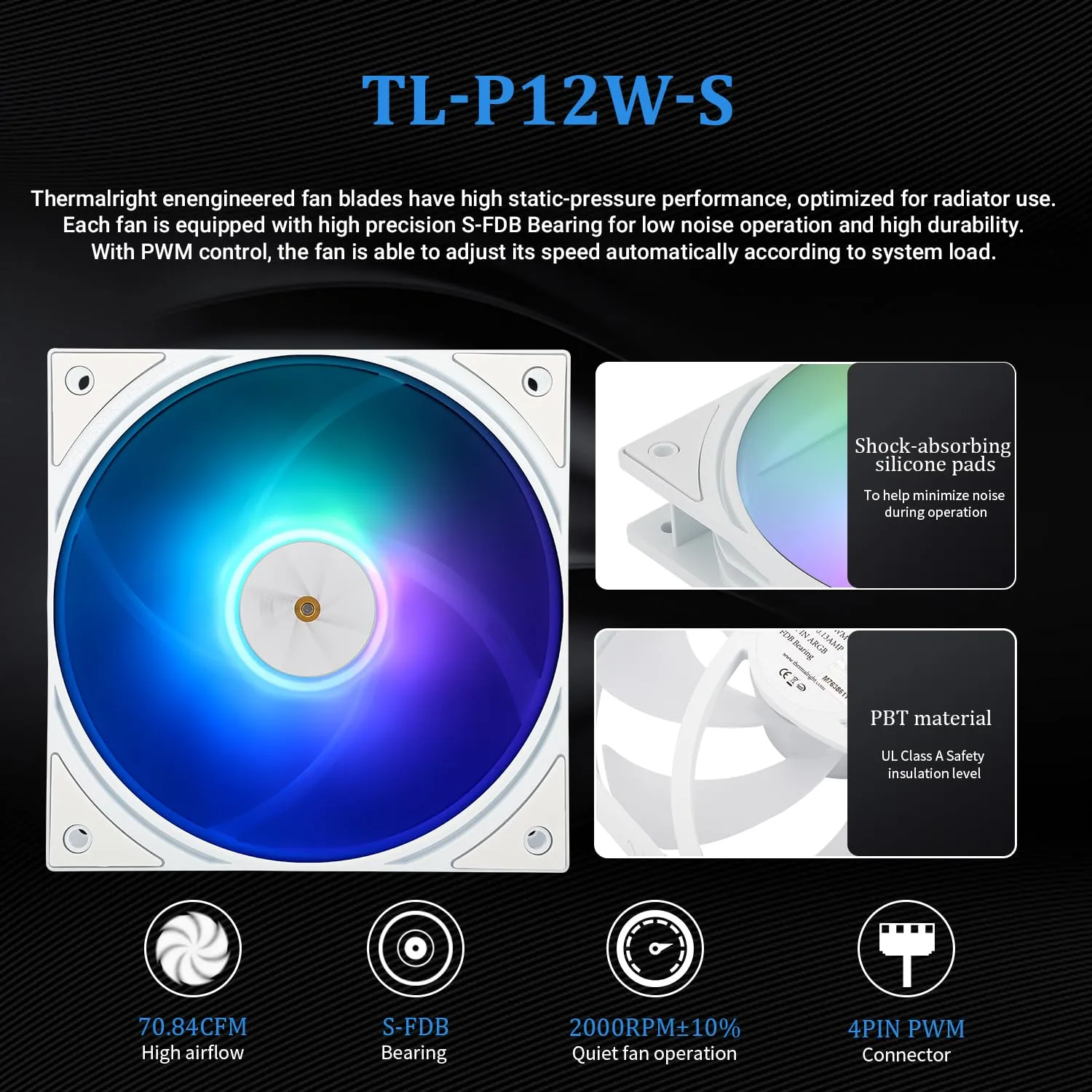Thermalright FW240 White ARGB CPU Water Cooler with 2 PWM Fans with 2000RPM,IPS LCD Screen with 320 * 240 Resolution,Liquid CPU Cooler with 2.4in LCD Display,PC Aio for AM5/Intel LGA1851/1700