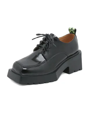 Thick-soled Square-headed Shoes