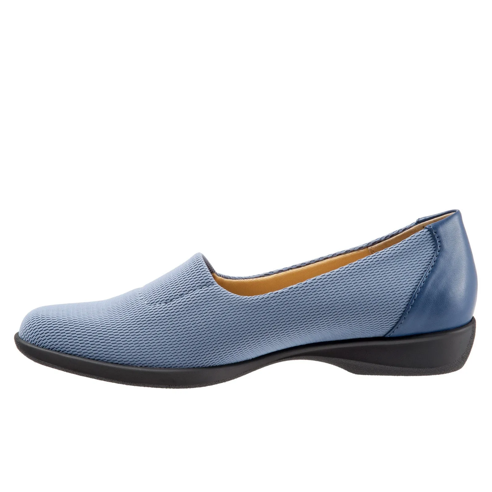 Trotters Jake T1464-433 Womens Blue Wide Mesh Slip On Loafer Flats Shoes