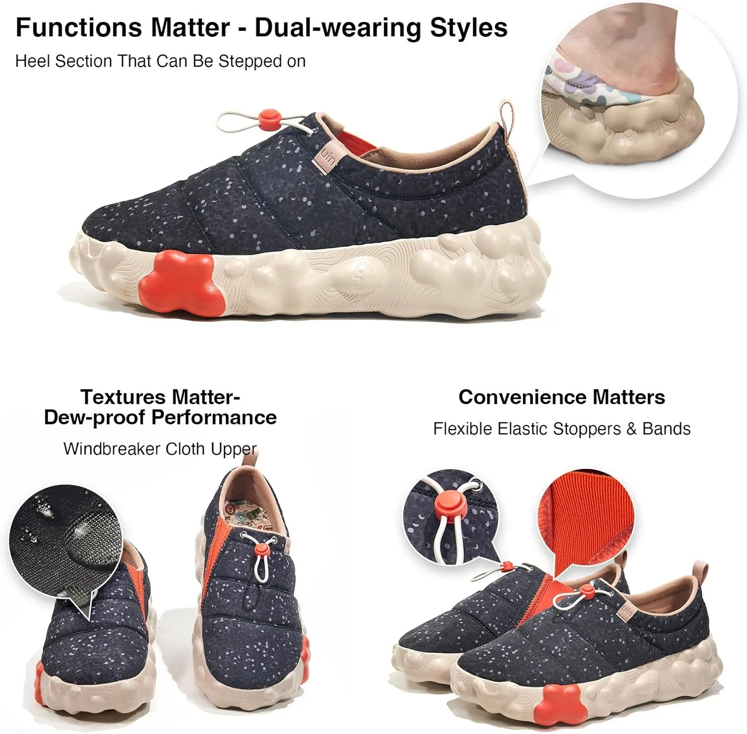UIN Men's Camping Walking Travel Shoes Casual Slip On Loafers Lightweight Art Painted Fashion Sneaker Toledo
