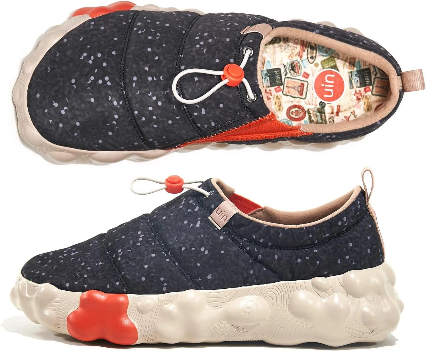 UIN Men's Camping Walking Travel Shoes Casual Slip On Loafers Lightweight Art Painted Fashion Sneaker Toledo