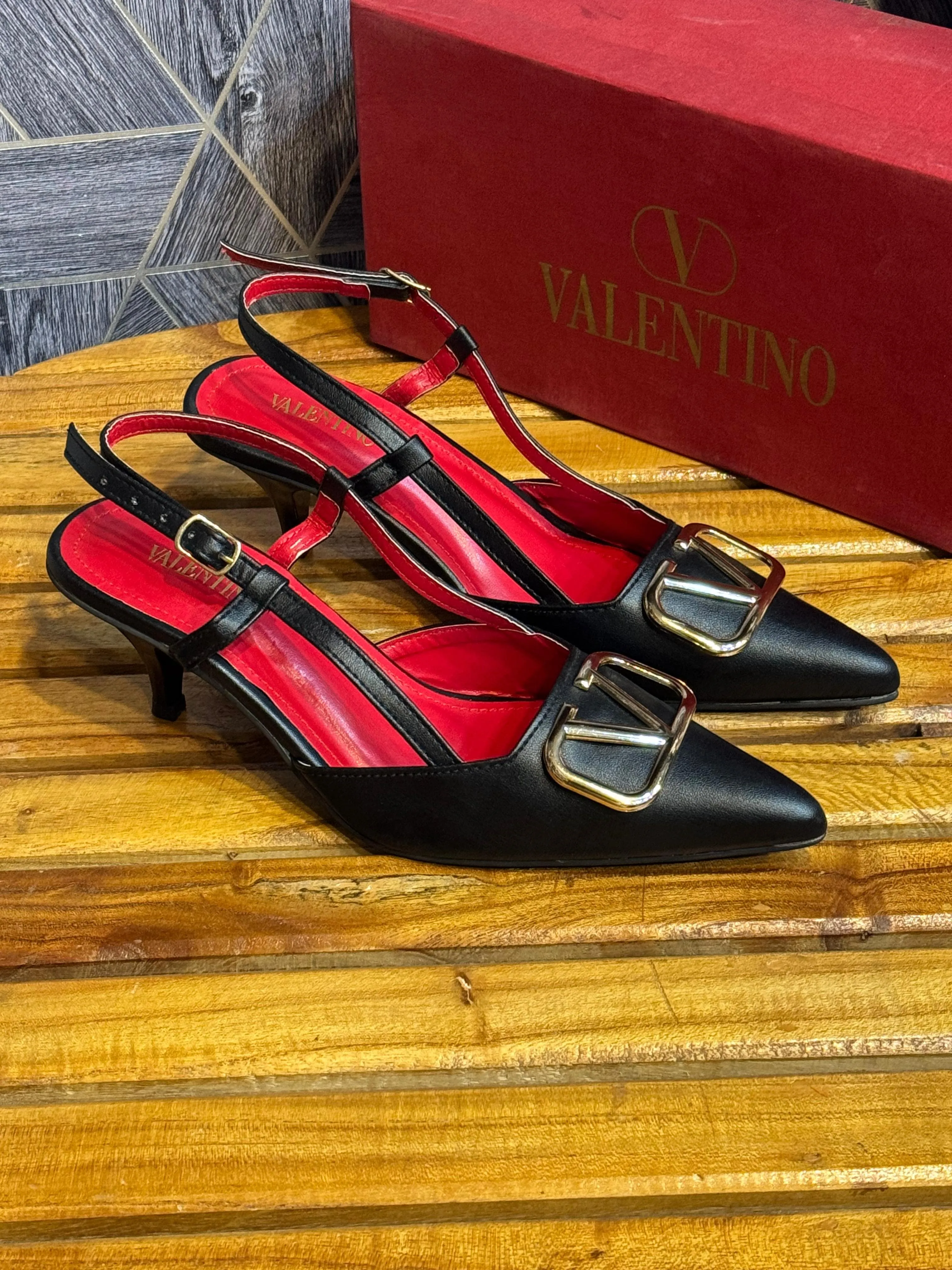 VALENTINO V-Logo Slingback Pump Heels