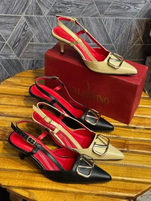 VALENTINO V-Logo Slingback Pump Heels