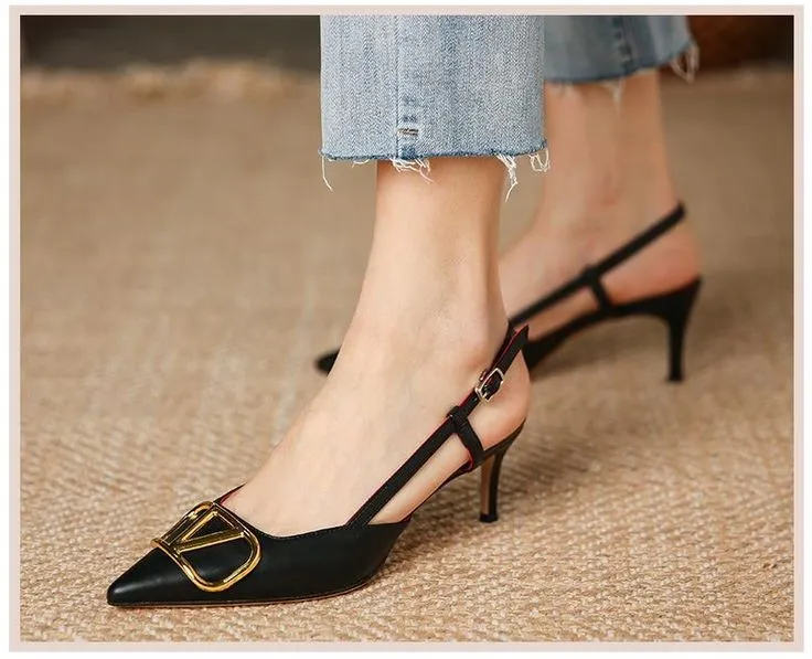 VALENTINO V-Logo Slingback Pump Heels