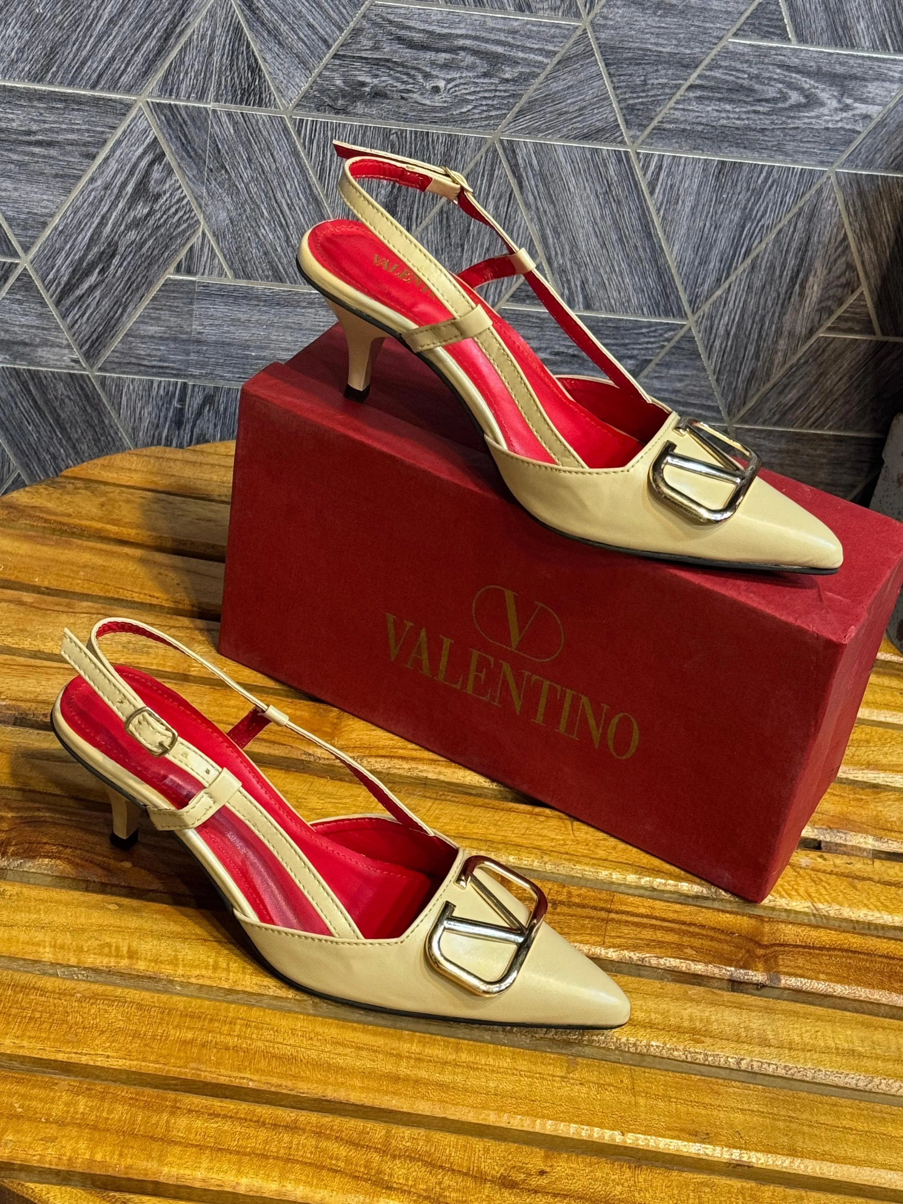 VALENTINO V-Logo Slingback Pump Heels