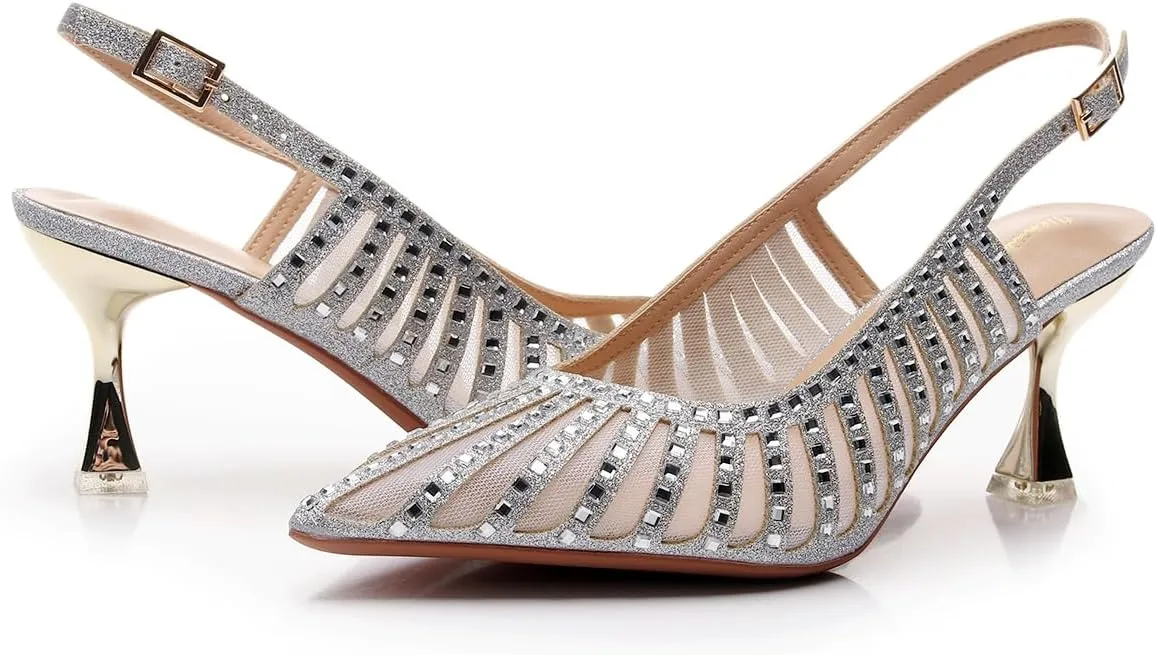 VenusCelia Women's Graceful Lady Slingback Pump Shoe