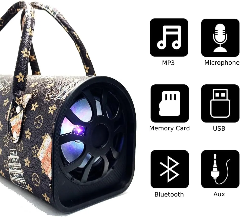 Wireless Subwoofer Handbag, Portable Bluetooth Karaoke Bass Speaker (Multicolor), 221110-A