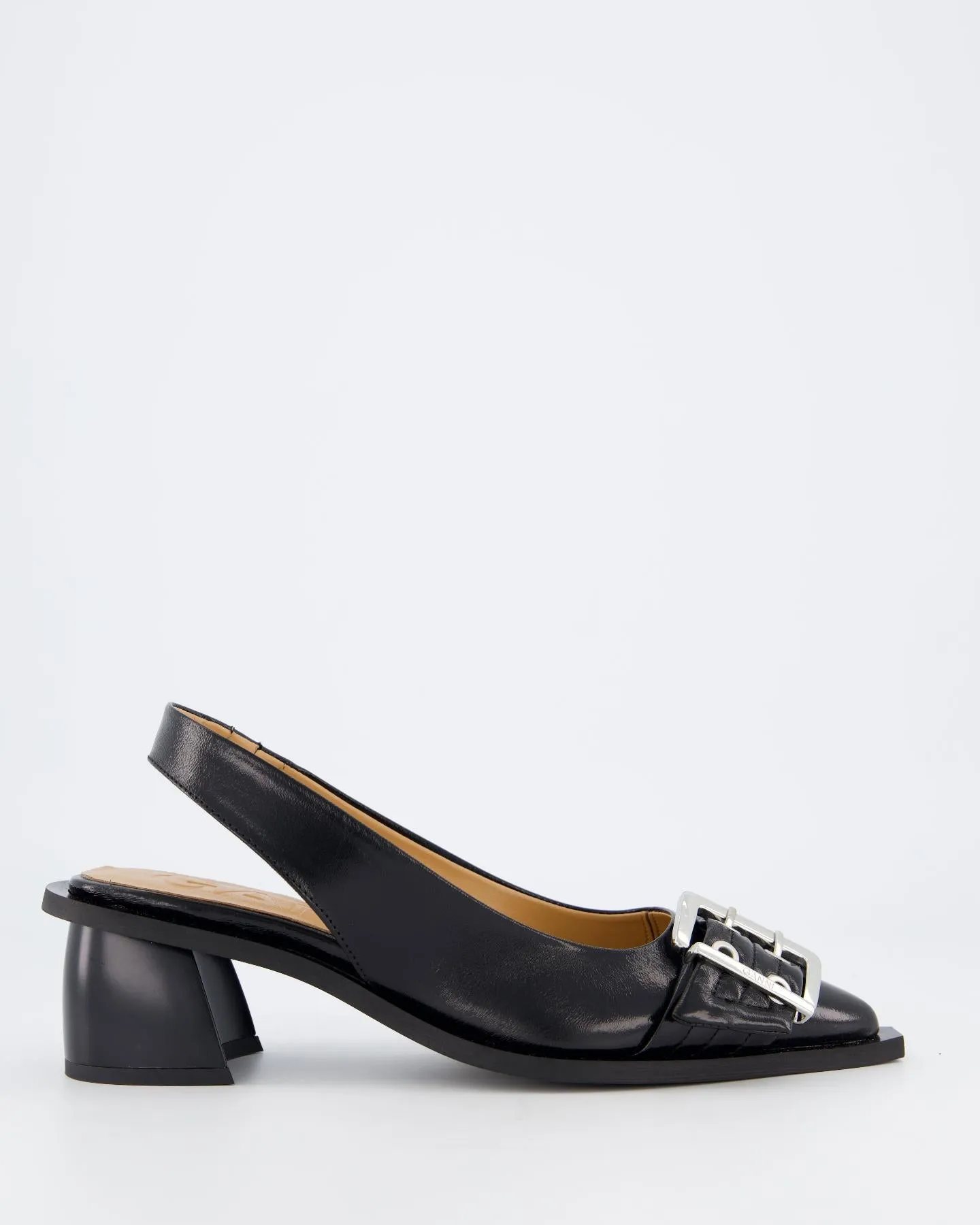Women Buckle Slingback Pump Black