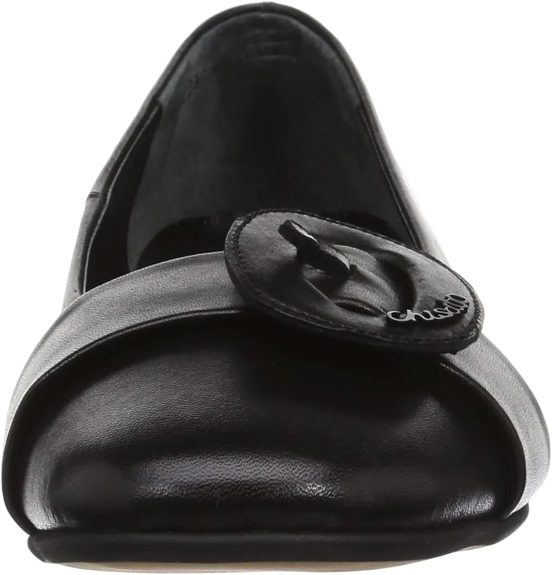 Women's Buckle Motif Cutter Pump