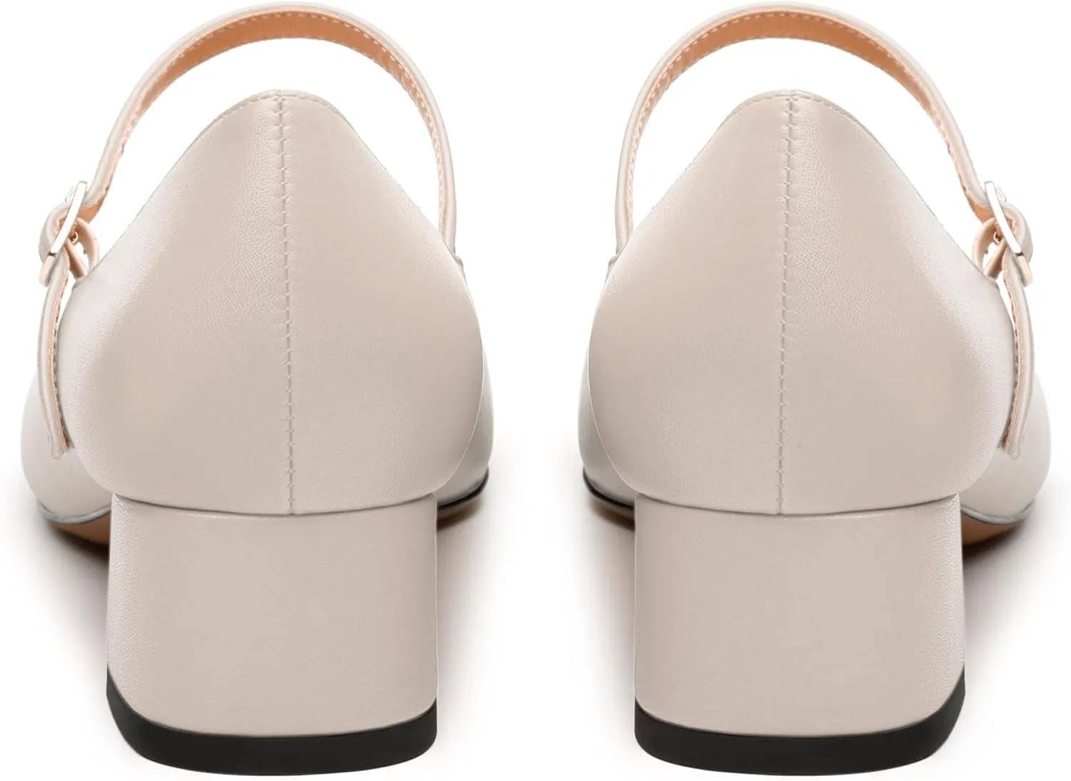 Women's Mary Jane Pumps With Low Block Heel and Square Toe - 1.3" Daily Shoes